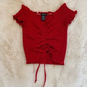 Super Fun Red Crop Top